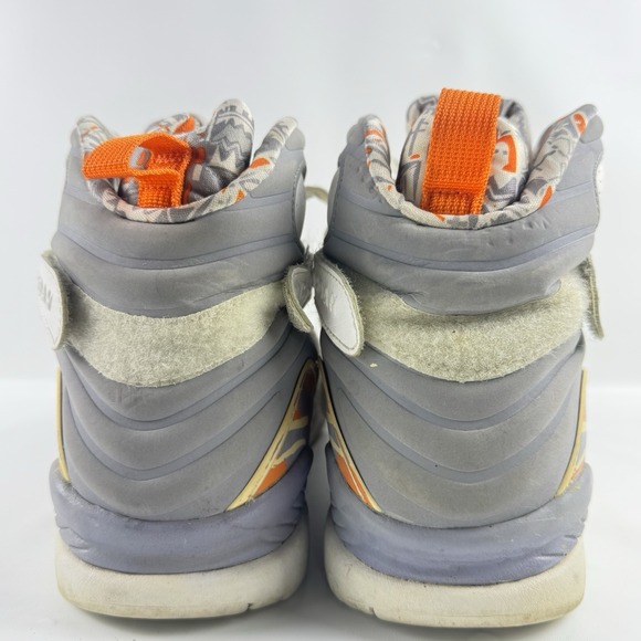 Air Jordan 8 Retro Orange Blaze 2007 Mens Size 13 White Grey Orange 305381 102 O - Picture 13 of 16